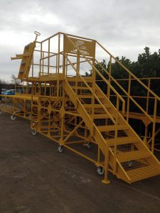 Built For: Magnox Ltd: Load Angel Work Safe Access platform to allow egress to Nuclear Waste Train Wagon